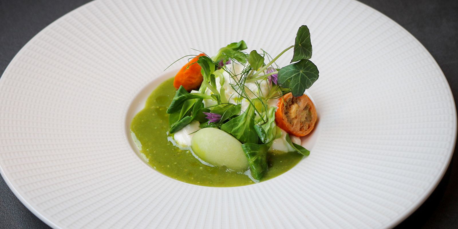 Green herbs and celery dish Restaurant Wannee